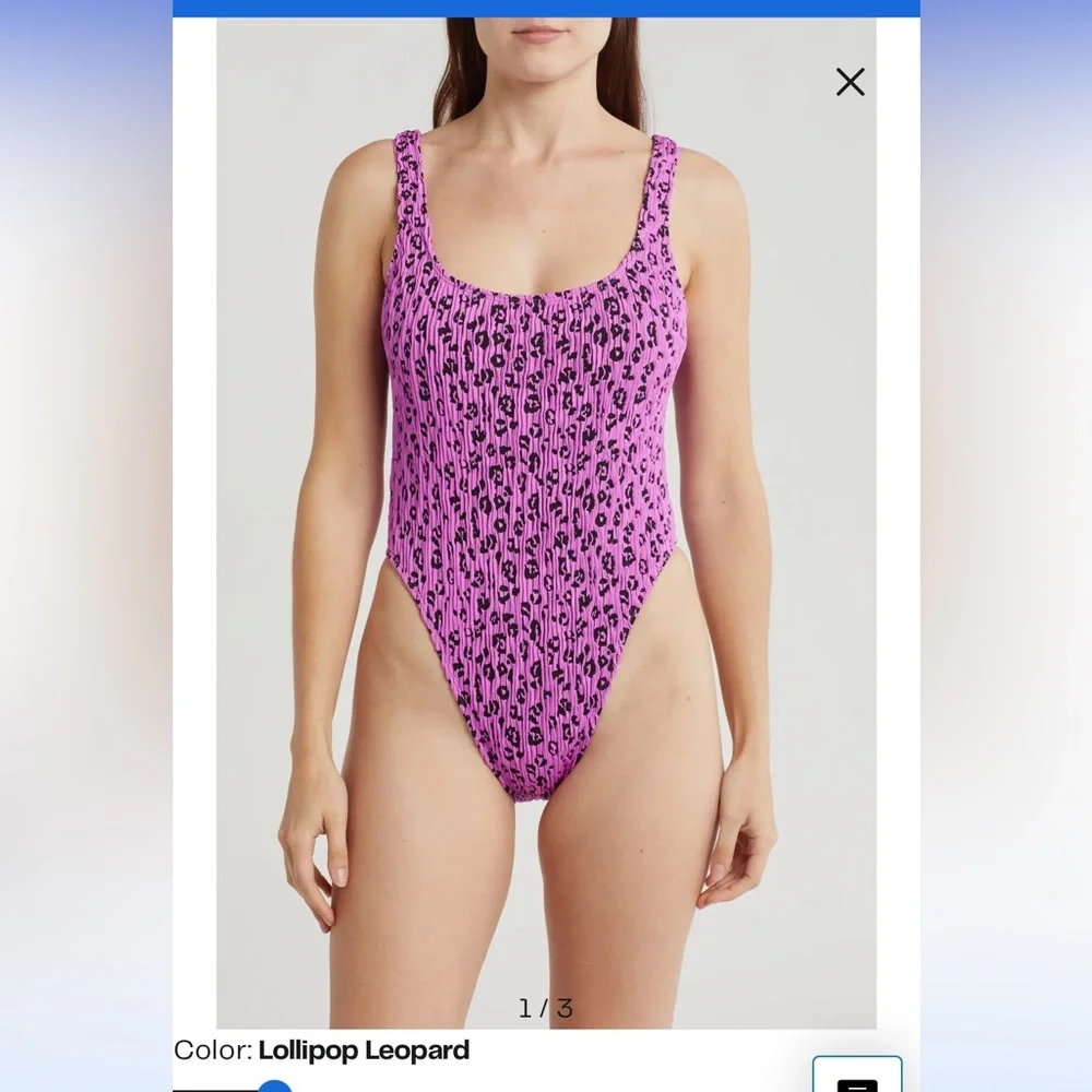 Good American Lollipop Leopard One Piece - Picture 3 of 6